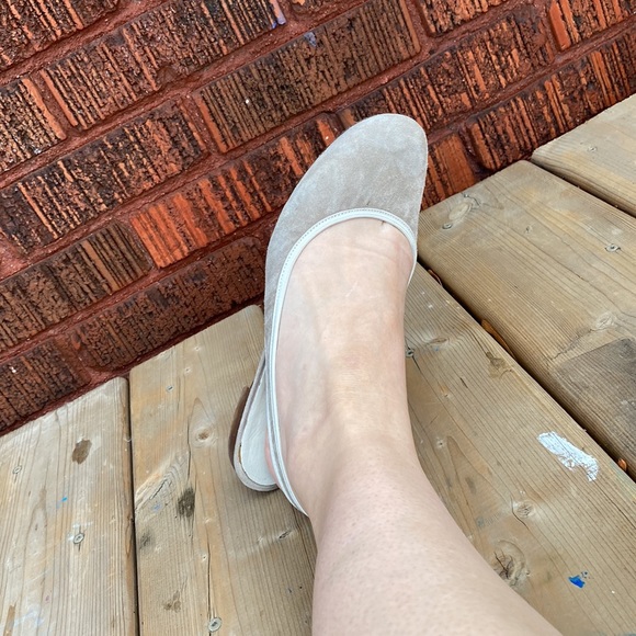 Y2K Designer Italian Stretchy Suede Slingback Flats! 38, 7.5 - Picture 5 of 5